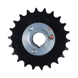 1/2 Chain 22 Tooth Sprocket with Hub & Hardware for the Pulse ATV Quad Ride-On, featuring a black and silver gear with a central hole, designed for 1/2 x 1/8 chain.