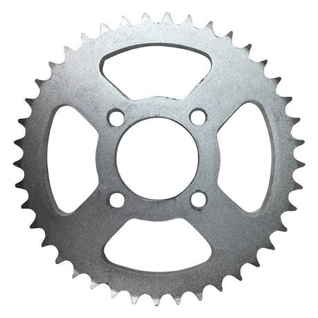 41 Tooth #428 Chain Rear Sprocket for TaoTao GK110 Go-Karts & Cheetah ATVs, featuring a silver metal gear with a central hole and four unthreaded mounting holes.