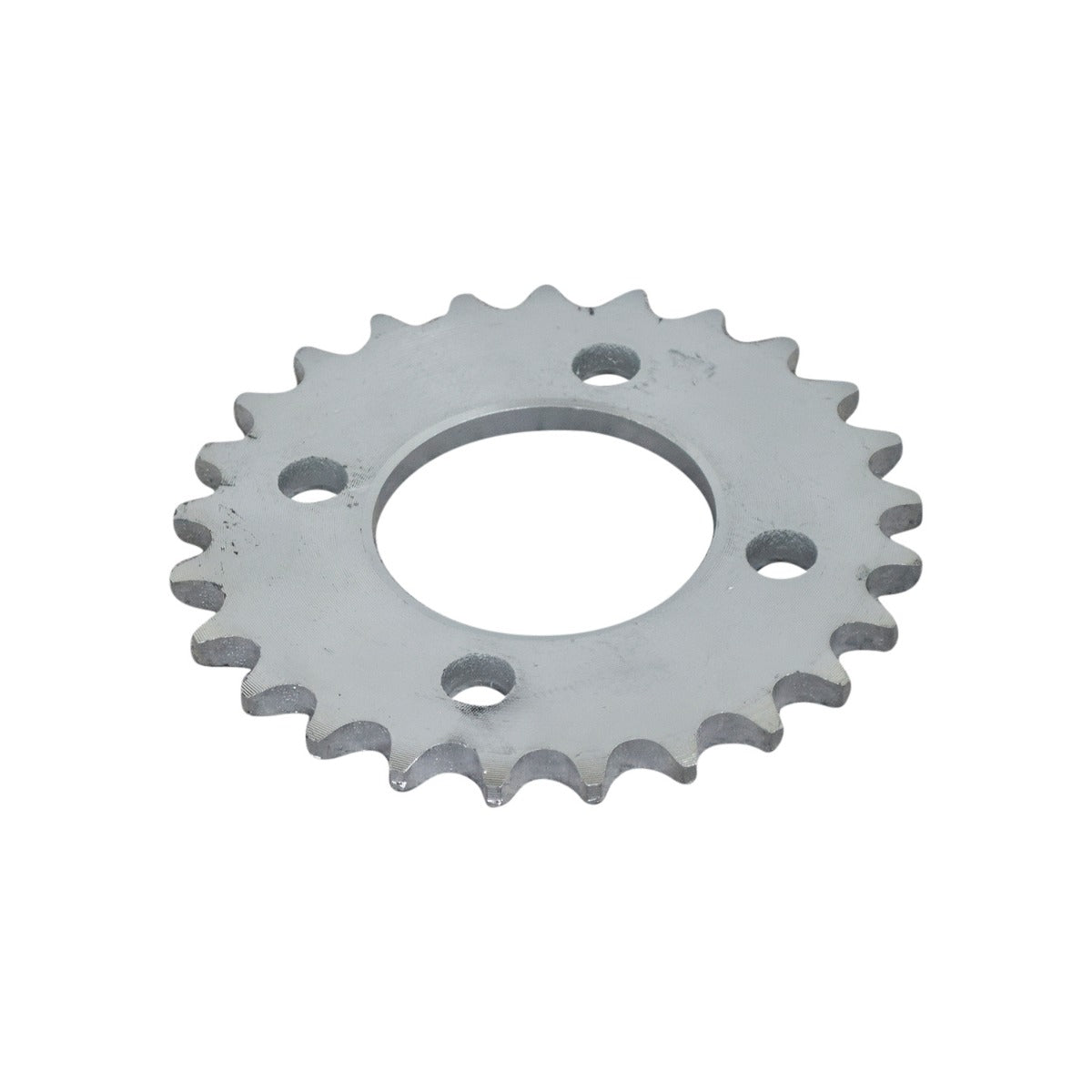 25 Tooth #420 Chain Rear Sprocket for the Realtree RTK200 Go-Kart, featuring a circular metallic gear with a central hole and four mounting holes evenly spaced around the perimeter.