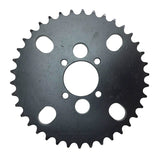 #530 Chain 38 Tooth Sprocket for the Coleman AT200-B ATV, featuring a black gear with multiple holes, a 7.75 disc, 1.97 center hole, and four 10 mm unthreaded mounting holes.