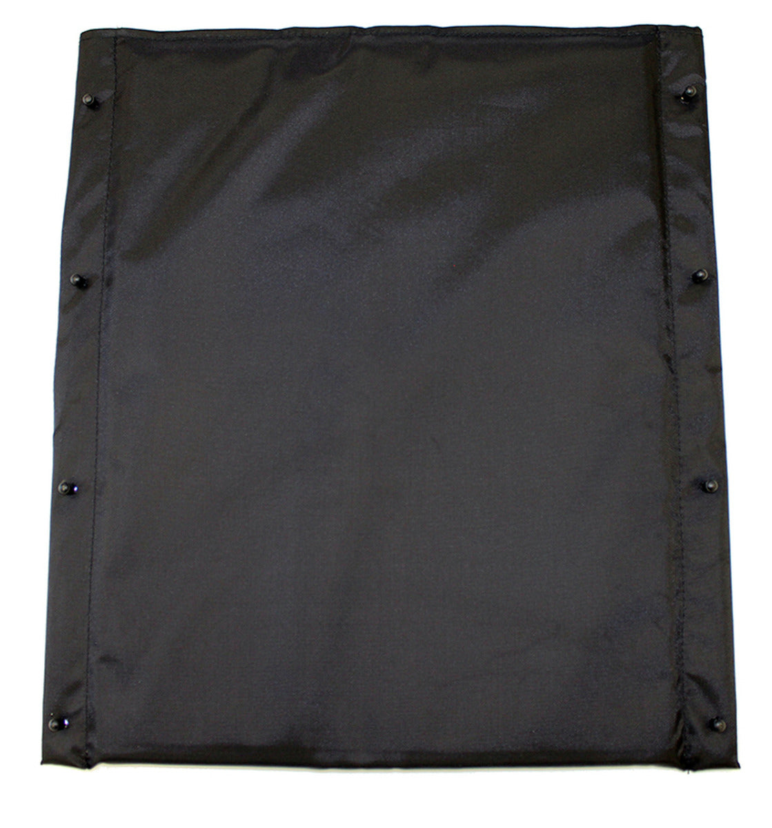 18W Black Nylon Seat Upholstery for Wheelchairs with riveted edges, designed to fit Invacare and Drive Medical models. Includes mounting hardware.