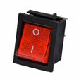 On/Off Switch with Light Indicator for the Realtree RTK200 Go-Kart featuring a prominent white circle and line on the red switch surface, designed for easy installation in various go-karts.