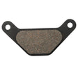 Organic Brake Pad for Polaris Snowmobiles (1979-1993), featuring a black and grey pad with two holes, designed for durability and reliable performance in extreme conditions.