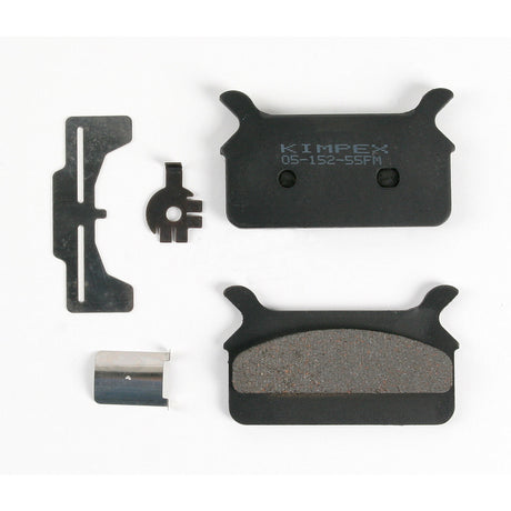 Close-up of Organic Brake Pads for Polaris Widetrak Snowmobiles (1997-2005), showcasing the detailed texture and design, highlighting the sturdy construction suitable for extreme temperatures and shock resistance.