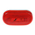 Oval Brake Light with Red Cover for the Celebrity X mobility scooter, showcasing a close-up of its reflective surface, designed as a replacement part.