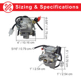 150cc Carburetor for the Baja Reaction Go Kart (BR150S) VIN Prefix L6K, shown in a close-up diagram highlighting detailed engine parts and connections, compatible with 125-150cc gasoline engines.