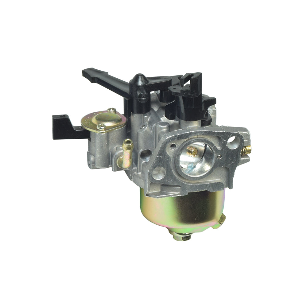 Close-up of a 6.5 Hp GX200 Carburetor with 24 mm Air Intake & without Water Trap, featuring a visible screw and metal parts, designed for Go-Karts & Mini Bikes.