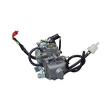 250cc GY6 Go-Kart & Dune Buggy Carburetor with black wires and visible cables, highlighting its intricate design and components for compatibility with various 250cc engines.