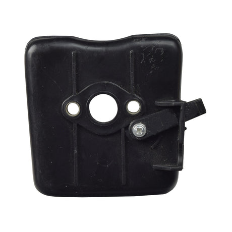 Choke Backing Plate for the Motovox MVS10, featuring a black plastic design with a central hole for the choke lever, essential for managing the air/fuel mix on the scooter's engine.