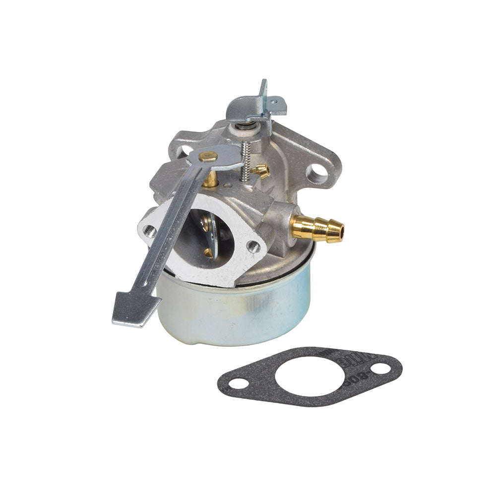 Carburetor 640086, 640086A, 632641, 632552 for Tecumseh CCR1000, HSK600, HSK635, & TH098SA Engines, shown with gasket and handle, essential for lawn and garden tools, generators, and snowblowers.