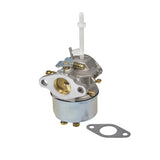 Carburetor 632371 for Tecumseh H70 & HSK70 Go-Kart & Snow Blower Engines, featuring a white plastic handle and tube, designed as a high-quality replacement for small engine applications.