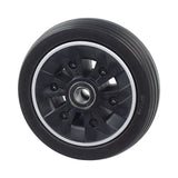 6 Caster Wheel for the Jazzy Air 2 Power Chair, featuring a black tire on a silver rim, suitable for front or rear installation.