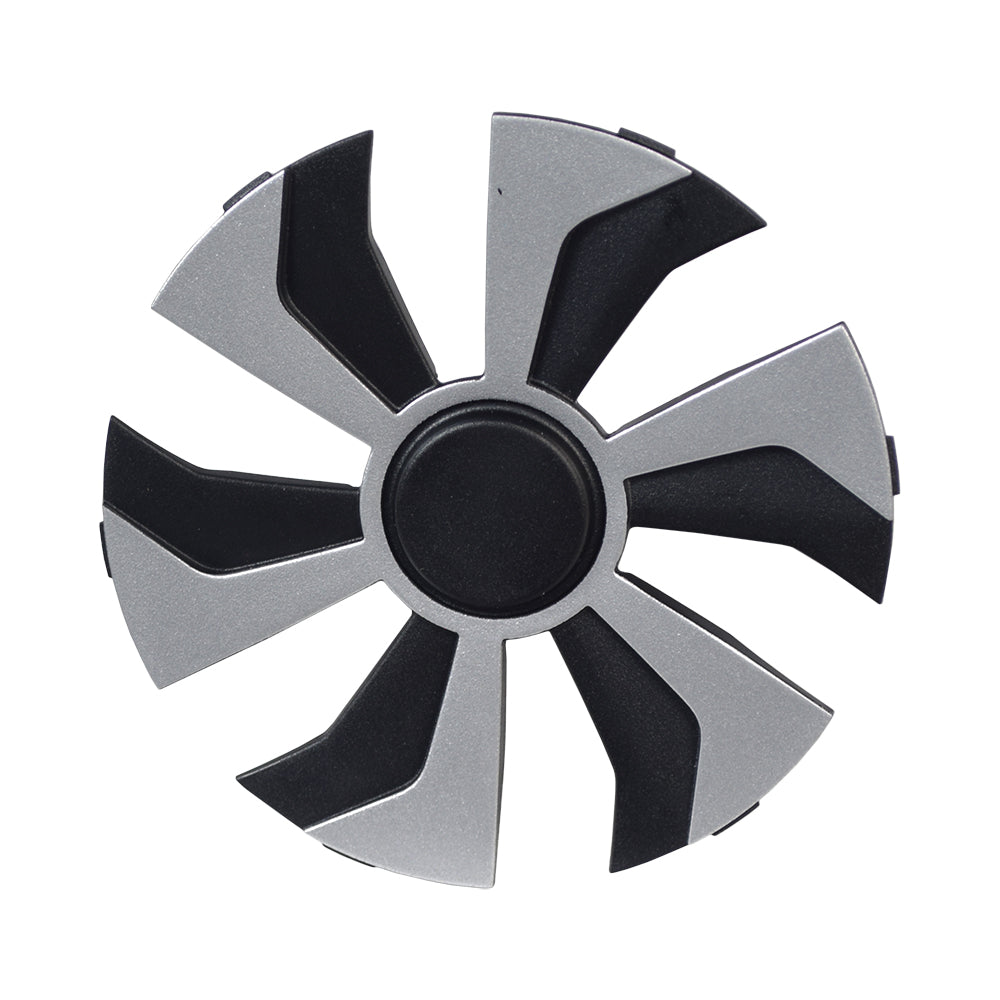 6 Caster Wheel for the Jazzy Air 2 Power Chair (Missing Hardware) showing a circular design with black and grey blades, mounted on a silver rim, providing stability and dependability.