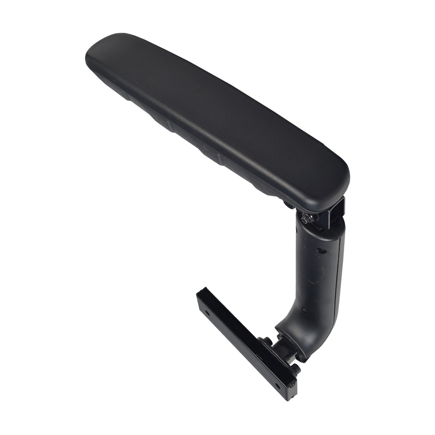 Armrest Assembly (Right & Left) for Jazzy Air & Air 2 Power Chairs with Solid Seat Pan (Blemished) featuring 14 black armpads and 2-piece steel brackets, designed for increased comfort.