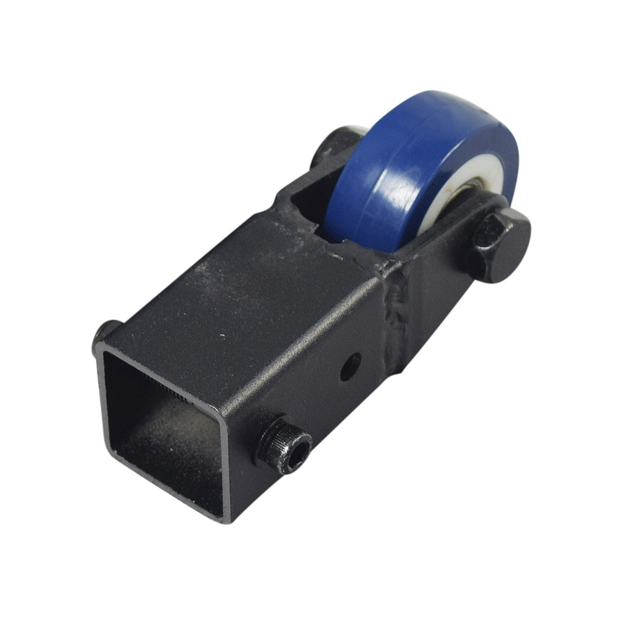 Anti-Tip Wheel Set with Bracket for Pride Raptor & Baja Raptor 2 Mobility Scooters, showing a blue and black wheel with mounting brackets, designed for stability on uneven surfaces.