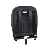 18x18 Fold-Flat Captain Seat Assembly for the Jazzy Air Power Chair, featuring black vinyl upholstery, headrest, and a 60 lap belt. Armrests sold separately.