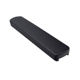 14'' Flip-Back Armrest Pad for Tru-Balance 4 Seating (Version 3), a black rectangular pad designed for rehab-style power chairs, showcasing its versatile mounting options for both left and right sides.