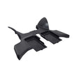 Deck Shroud for Go-Go Go-Chair & Pride Go-Chair MED Power Chairs: Black plastic shroud with a curved edge and holes, designed as a replacement part to refresh the appearance of power chairs.