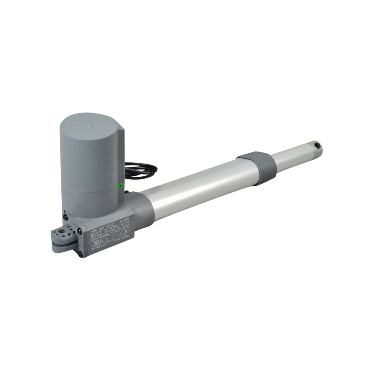 Seat Motor for Pride VivaLift Lift Chairs, featuring a grey cylinder with a black cord, designed to power the seat position, complete with necessary hardware.