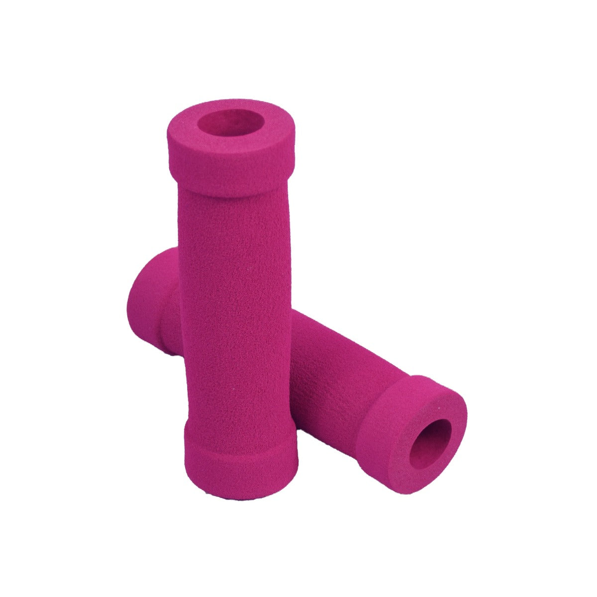 Foam Handlebar Grips for Pride Mobility Scooters (Set of 2) shown as two foam grips designed to fit various Pride scooter models, including Celebrity X and Wrangler.