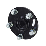 Rear Wheel Hub for Pride Wrangler (PMV 600/PMV 620/PMV 650/MV600) & Baja Wrangler 2 (BA400) Scooters, showcasing a black metal object with bolts and threaded studs used for mounting the rear wheel assembly.