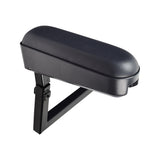 Right Flip-Up Desk Length Adjustable Armrest for the Jazzy 1103 Ultra, featuring a black armrest and a black metal leg with a screw, designed for scooter or power chair compatibility.