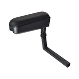 Right Flip-Up Desk Length Adjustable Armrest for the Jazzy 1103 Ultra, featuring a black rectangular design with screws for secure attachment, ideal for enhancing the functionality of your scooter or power chair.