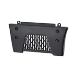 Red Front Shroud Assembly for the 4-Wheel Pride Victory 10 (SC710) featuring a black plastic grate with holes, black rubber floor mat, and hardware components for easy assembly.