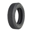 14x3 (3.00-8) Black Pneumatic Mobility Tire with Q133 Tread, featuring a close-up of the intricate tread pattern, ideal for replacing or upgrading Pride Pursuit XL mobility scooters.