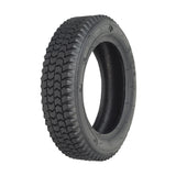 14x3 (3.00-8) Black Pneumatic Mobility Tire with Q133 Tread, featuring a close-up of the intricate tread pattern, ideal for replacing or upgrading Pride Pursuit XL mobility scooters.