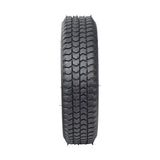 14x3 (3.00-8) Black Pneumatic Mobility Tire with Q133 Tread, showcasing detailed treads and robust construction, ideal for Pride Pursuit XL scooters, offering an upgrade for smoother mobility.