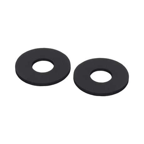 5/16 x 7/8 x 1/16 General Purpose Nylon Flat Washer (Set of 2) displayed as two black circular washers with central holes, ideal for Jazzy power chair footrest assemblies.