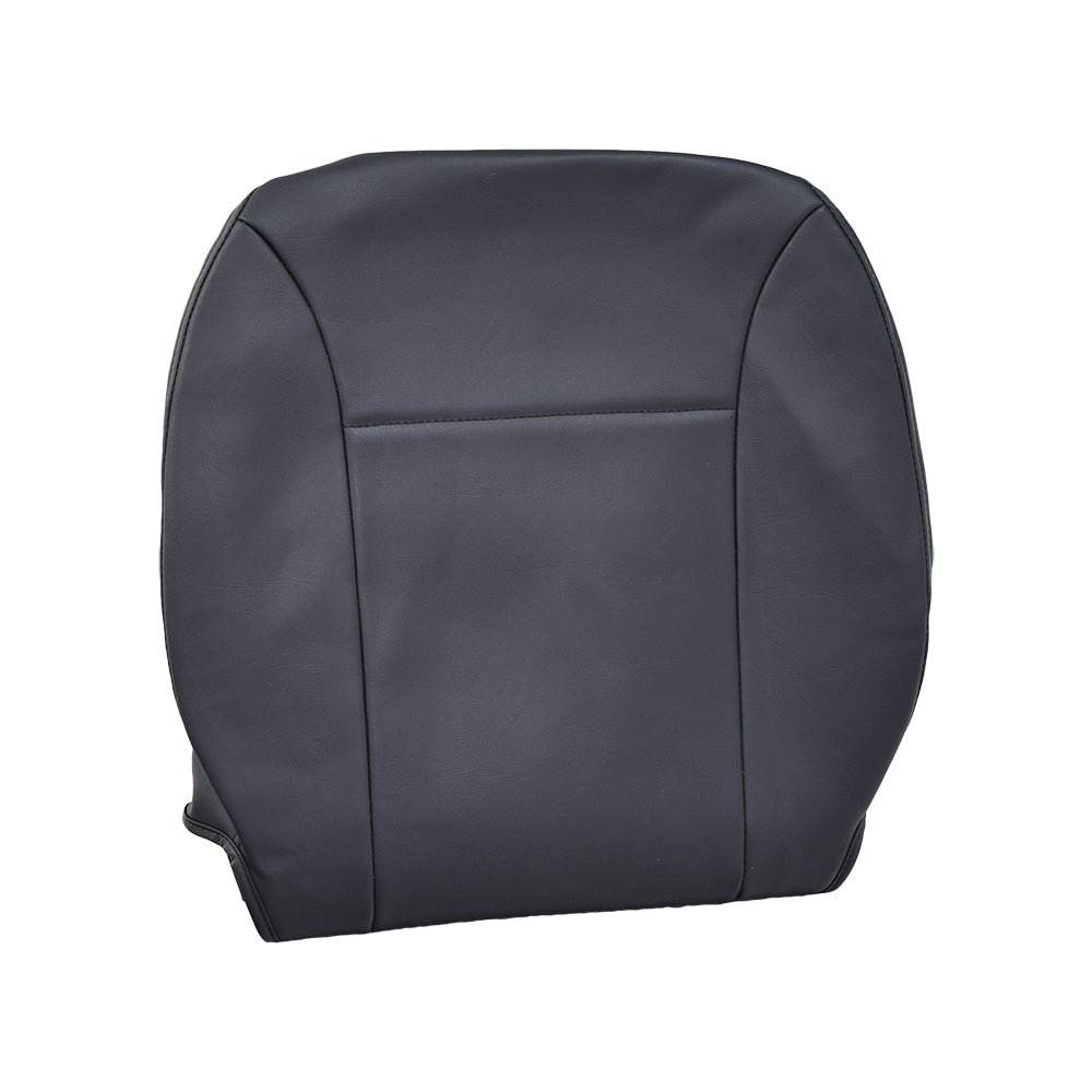 18x18 Black Vinyl Seat Back Cover for the Jazzy Select Elite, featuring a sleek black leather-like surface, designed to replace or upgrade the seat cushion on scooters or power chairs.