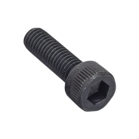 M6-1.0 X 20 mm Black Zinc Machine Screw (SCRSHCS1175) with a hexagon head, suitable for various applications like the Go-Go Go-Chair's articulating beam and Jazzy Z-Chair's rear frame.