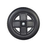 12.5 Drive Wheel Assembly for the Jazzy EVO 613 Power Chair, featuring a black tire with a metal rim, designed as a replacement wheel for either side of the power chair.