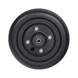 6x2 All-Black Rear Caster Wheel Assembly for Jazzy Select, Jazzy Select Elite, and Pride TSS 300, shown with bearings, spacers, and a black tire.