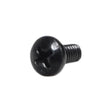 Close-up of the M4-.7 X 8MM Black Zinc Screw (DWR1354D001), showing its precise threading and black zinc coating, essential for various Pride Mobility and Jazzy power chair assemblies.