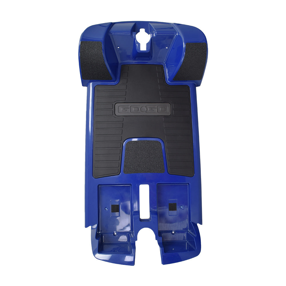 Blue Front Shroud Assembly for the Go-Go Ultra X (SC44X), shown as a blue and black plastic panel designed for scooter compatibility.