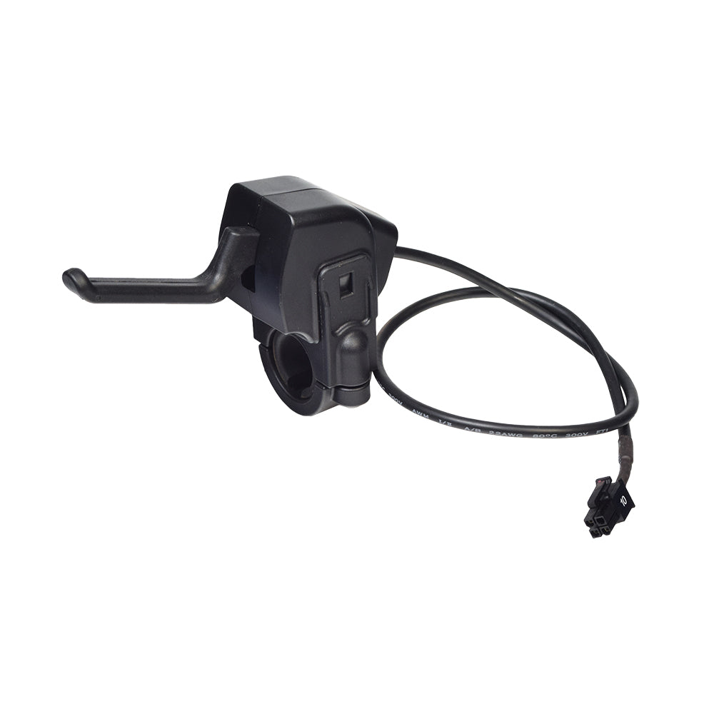 Throttle Assembly (Speed Dial) for the Pride Sport Rider, showcasing a black handlebar with an attached cable and a visible plug, designed as a replacement to restore smooth throttle control on your mobility scooter.