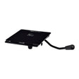 Swivel Clover Seat Plate Assembly for the Jazzy Select HD & Pride Mobility TSS 300, featuring a black square metal plate with a black handle and cord, designed for the Comfort Seat.