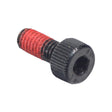 Tiller Lock Knob Screw for Go-Go, Mega-Motion, & Pride Travel Mobility Scooters, featuring a black and red screw with a black cap, essential for securing the tiller lock knob on lightweight scooters.