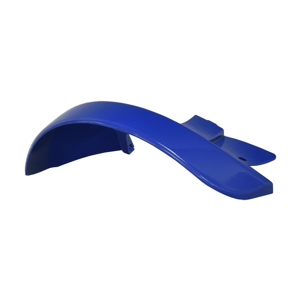 Left Blue Fender for the Jazzy Elite HD, depicted as a sleek, contoured blue plastic piece essential for maintaining your scooter or power chair's functionality.