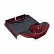 Red Front Shroud Assembly for the Pride Maxima (SC940) featuring a sleek design with a black strap and textured anti-scuff panels, ideal for replacing scratched or damaged scooter body panels.