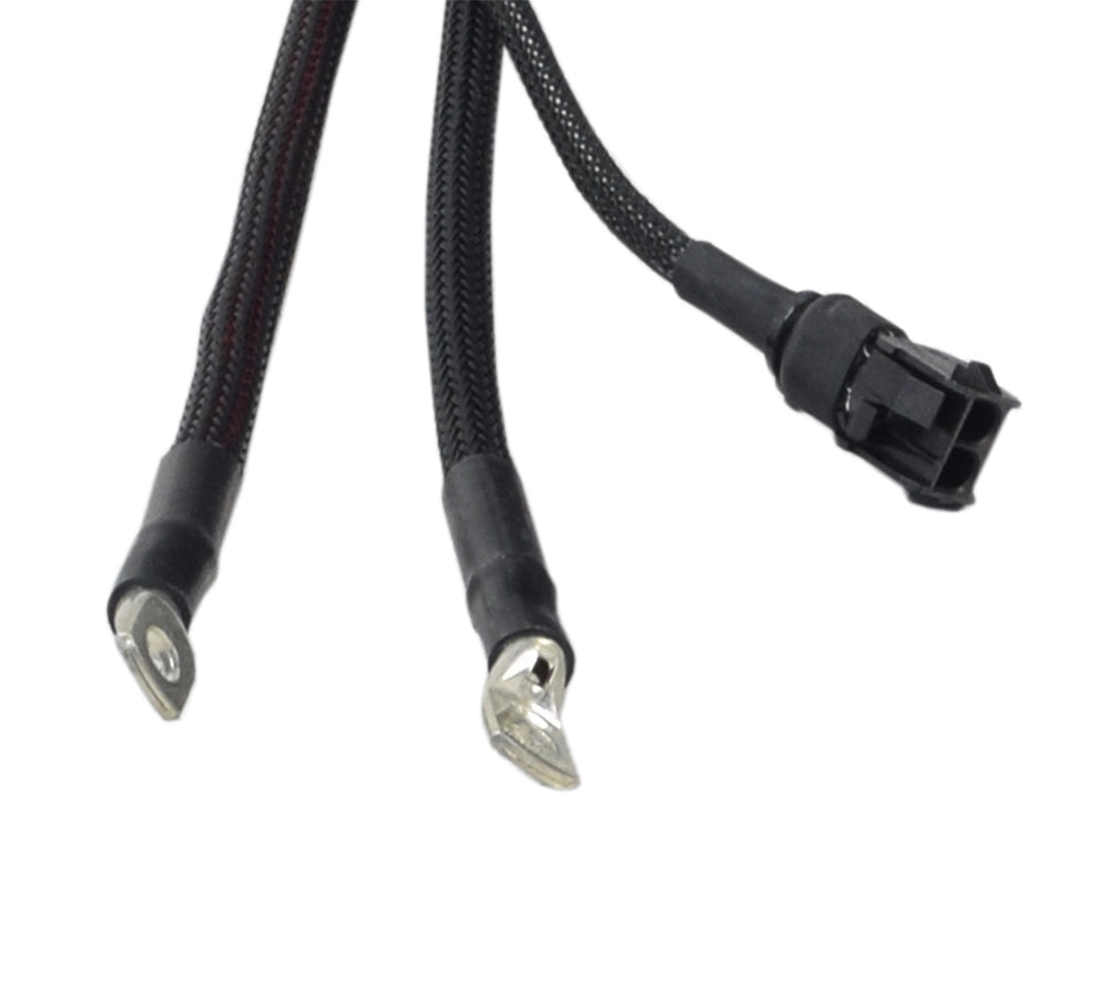 Close-up of a black wire and connector, part of the Motor and Brake Assembly for the Pride Pursuit XL (SC714) scooter or power chair.