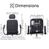 18"x18" Black Vinyl Hi-Back Seat Assembly for the Pride Victory 10 (SC610/SC710) & Pursuit (SC713) Scooters (Blemished)