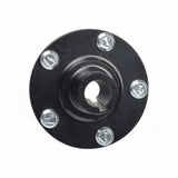 Rear Wheel Hub for the Pride Pursuit (SC713), Pursuit XL (SC714), & Pursuit Sport (MV714) featuring a black metal body with silver screws, accompanied by five stainless steel lug nuts.