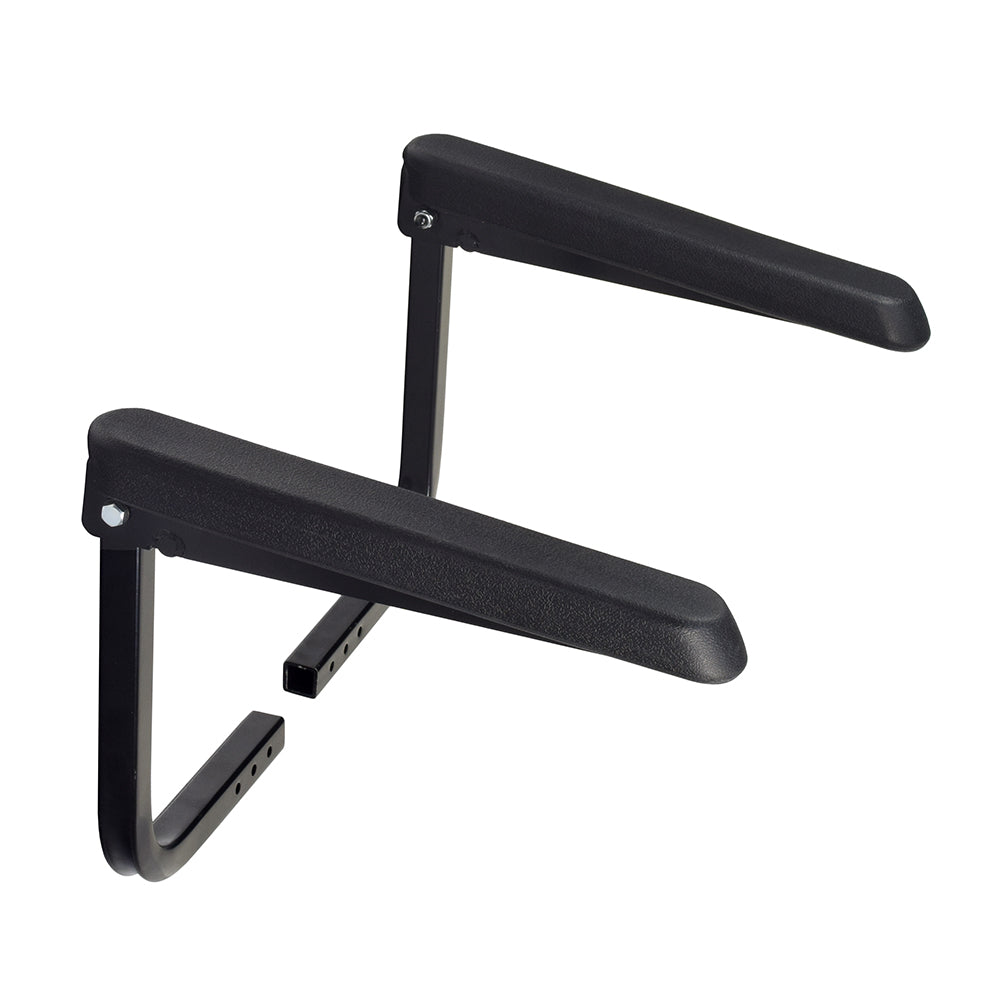 Complete Armrest Assembly for the Pride Revo, Sonic, & Victory 3 (Set of 2) featuring black metal armrests with handles, weldment brackets, and platform base compatibility.