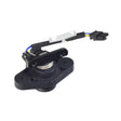 3-Wire CTS Throttle Potentiometer with Downward Bracket for the Pride Pursuit 2, Victory 9 & 10, featuring a black electrical device with wires and metal components, essential for mobility scooters' operation.