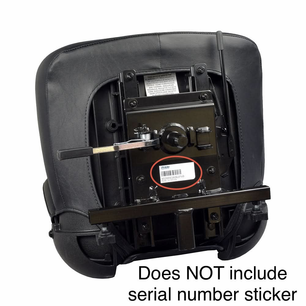 18" Black Vinyl Molded Seat Assembly for Pride Mobility Scooters (Blemished)
