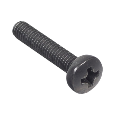 M4-.7x20 mm Pan Head Phillips Machine Screw (SCRPPH1153), featuring a black cross-head top, designed for securing components on devices like the Q6 Edge power chair and Revo scooter.